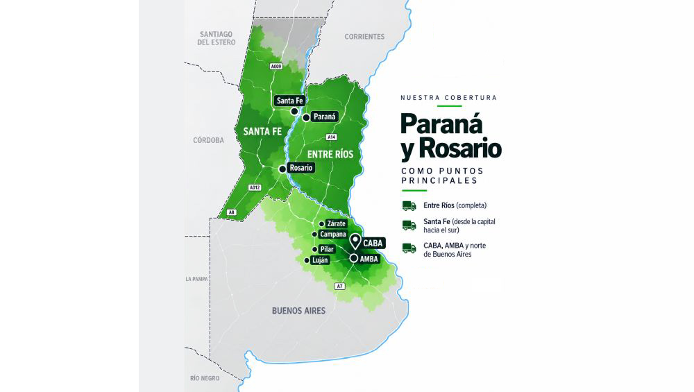 Mapa de cobertura de Argenpaq